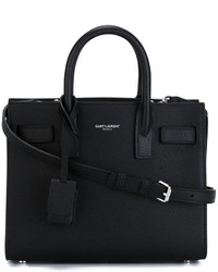 schwarze Shopper Tasche aus Leder von Saint Laurent