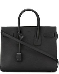 schwarze Shopper Tasche aus Leder von Saint Laurent