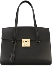 schwarze Shopper Tasche aus Leder von Salvatore Ferragamo