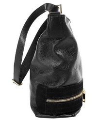 schwarze Shopper Tasche aus Leder von SAMANTHA LOOK