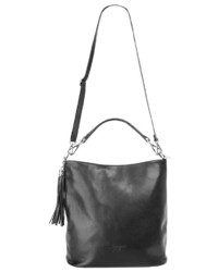 schwarze Shopper Tasche aus Leder von SAMANTHA LOOK