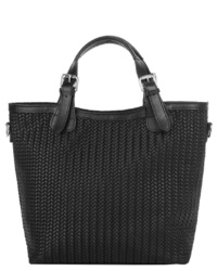 schwarze Shopper Tasche aus Leder von SAMANTHA LOOK