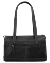 schwarze Shopper Tasche aus Leder von Sansibar