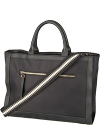 schwarze Shopper Tasche aus Leder von Sansibar