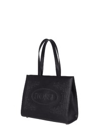 schwarze Shopper Tasche aus Leder von SILVIO TOSSI