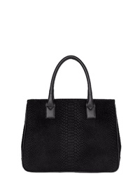 schwarze Shopper Tasche aus Leder von SILVIO TOSSI