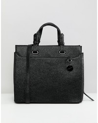 schwarze Shopper Tasche aus Leder von Sisley