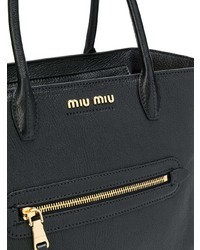 schwarze Shopper Tasche aus Leder von Miu Miu