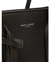 schwarze Shopper Tasche aus Leder von Saint Laurent