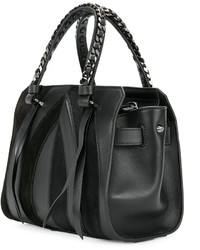 schwarze Shopper Tasche aus Leder von Elena Ghisellini