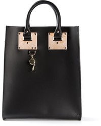 schwarze Shopper Tasche aus Leder von Sophie Hulme