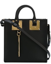 schwarze Shopper Tasche aus Leder von Sophie Hulme