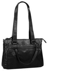 schwarze Shopper Tasche aus Leder von Spikes & Sparrow