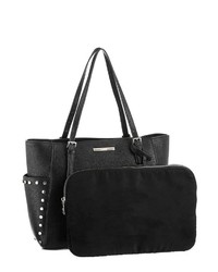 schwarze Shopper Tasche aus Leder von Steve Madden