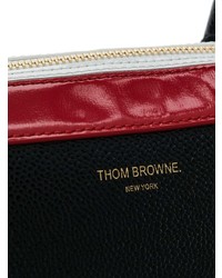 schwarze Shopper Tasche aus Leder von Thom Browne