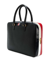 schwarze Shopper Tasche aus Leder von Thom Browne