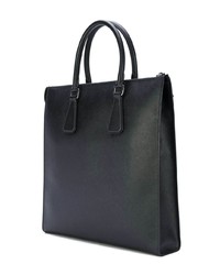 schwarze Shopper Tasche aus Leder von Prada