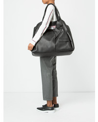 schwarze Shopper Tasche aus Leder von Thom Browne