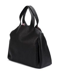 schwarze Shopper Tasche aus Leder von Thom Browne