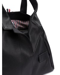 schwarze Shopper Tasche aus Leder von Thom Browne