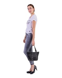 schwarze Shopper Tasche aus Leder von SURI FREY