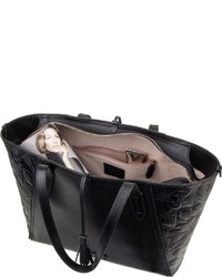 schwarze Shopper Tasche aus Leder von The Bridge