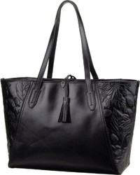 schwarze Shopper Tasche aus Leder von The Bridge