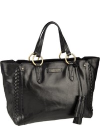 schwarze Shopper Tasche aus Leder von The Bridge