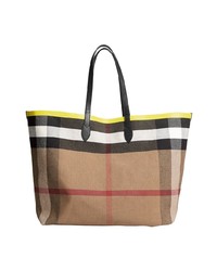 schwarze Shopper Tasche aus Leder von Burberry