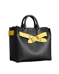 schwarze Shopper Tasche aus Leder von Burberry