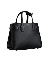 schwarze Shopper Tasche aus Leder von Burberry