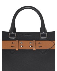 schwarze Shopper Tasche aus Leder von Burberry