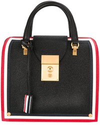 schwarze Shopper Tasche aus Leder von Thom Browne