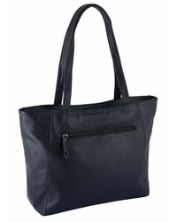 schwarze Shopper Tasche aus Leder von Tom Tailor