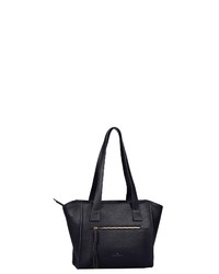 schwarze Shopper Tasche aus Leder von Tom Tailor