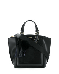 schwarze Shopper Tasche aus Leder von Tosca Blu