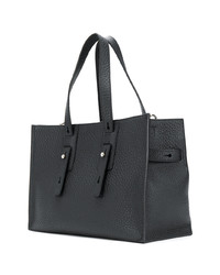 schwarze Shopper Tasche aus Leder von Orciani