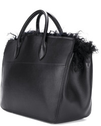 schwarze Shopper Tasche aus Leder von Jil Sander