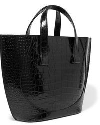 schwarze Shopper Tasche aus Leder von Victoria Beckham