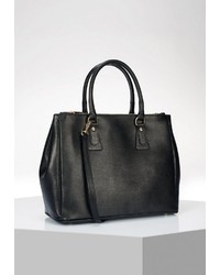 schwarze Shopper Tasche aus Leder von Usha