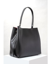 schwarze Shopper Tasche aus Leder von Usha