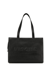 schwarze Shopper Tasche aus Leder von Visone