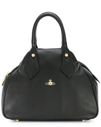 schwarze Shopper Tasche aus Leder von Vivienne Westwood