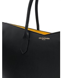 schwarze Shopper Tasche aus Leder von Sara Battaglia