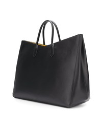 schwarze Shopper Tasche aus Leder von Sara Battaglia