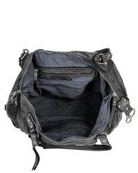 schwarze Shopper Tasche aus Leder von X-ZONE
