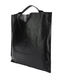 schwarze Shopper Tasche aus Leder von Jil Sander