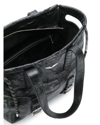 schwarze Shopper Tasche aus Leder von Zadig & Voltaire