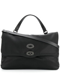 schwarze Shopper Tasche aus Leder von Zanellato
