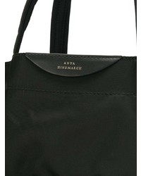 schwarze Shopper Tasche aus Nylon von Anya Hindmarch